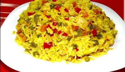 أرز بالخضر في 15 دقيقة كوجبة عشاء سريعة