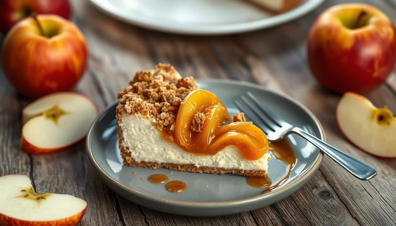 apple crumble cheesecake