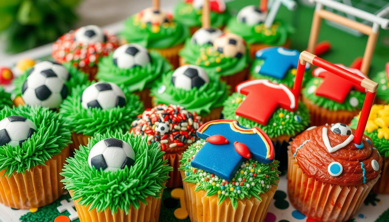 football cupcakes